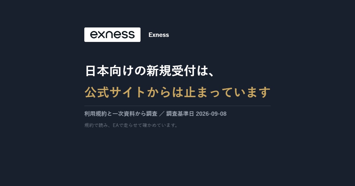 Exness 調査記事のアイキャッチ